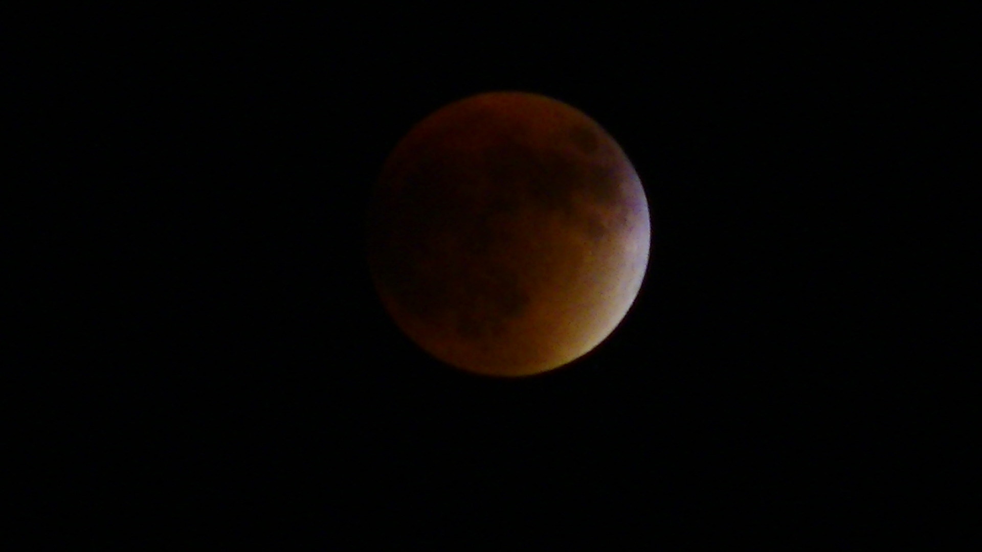 A Blood moon seen from the farm